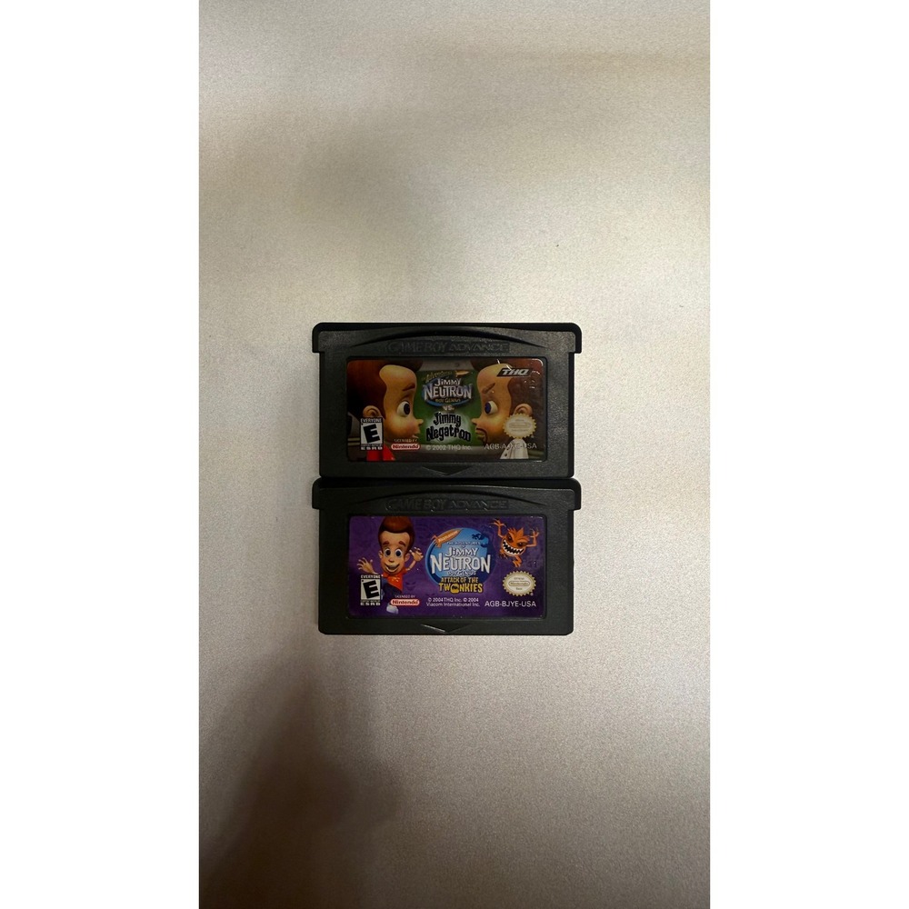 Jimmy Neutron GBA Game Lot Boy Genius vs Jimmy Negatron Attack of the Twonkies